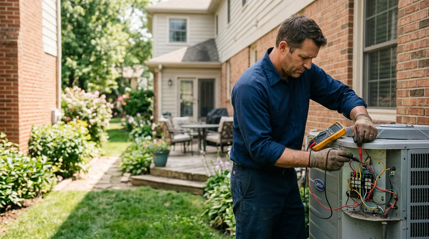 HVAC technician working near Cameron, OK